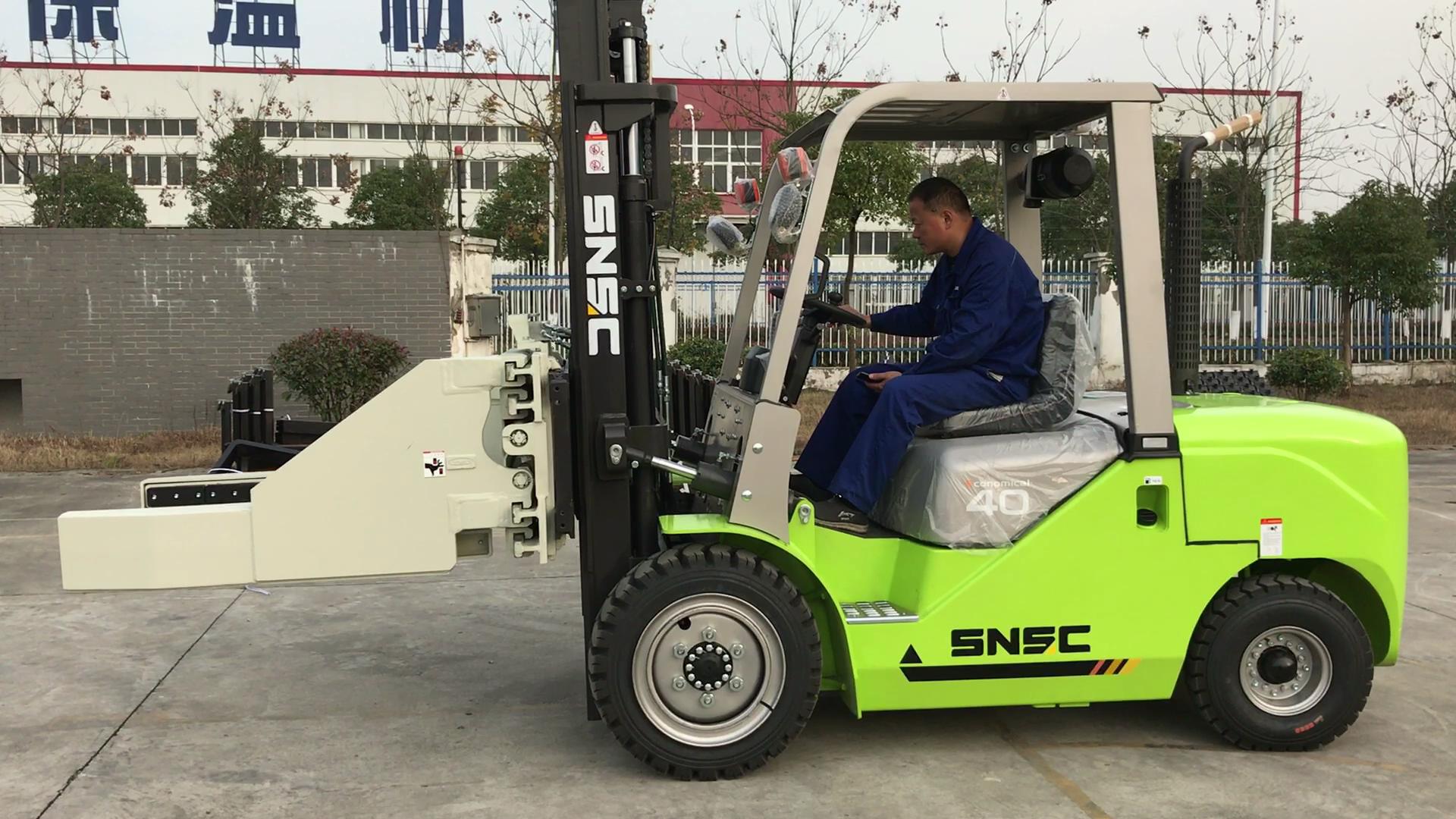 SNSC 4T Diesel Forklift with Block Clamp to ALGERIA