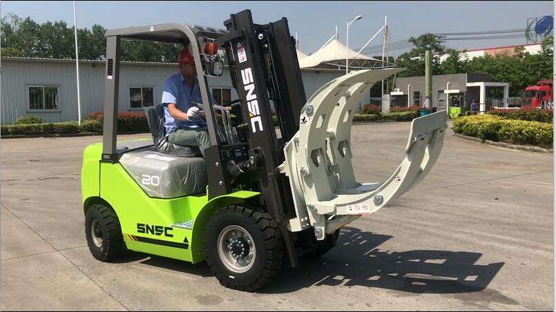 SNSC FL20 Forklift with Paper Roll Clamp to Uzbekistan